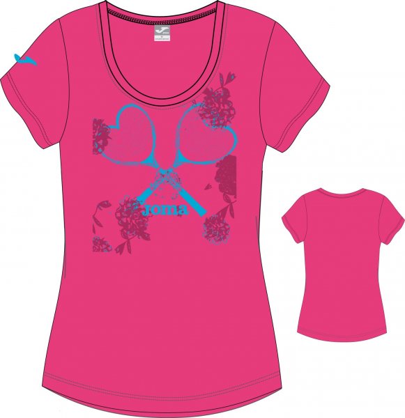 T-SHIRT PINK-BLUE S/S WOMAN