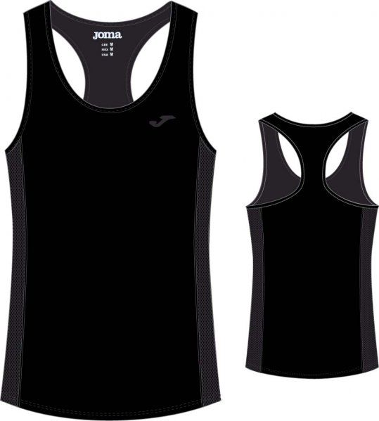 T-SHIRT GYM BLACK SLEEVELESS WOMAN