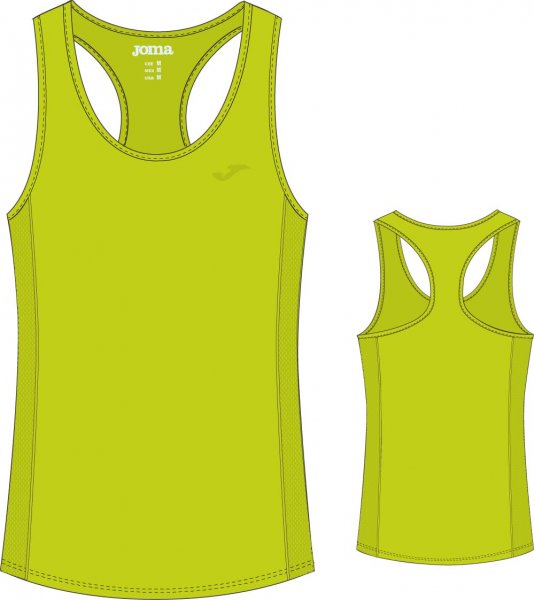 T-SHIRT GYM LIME SLEEVELESS WOMAN