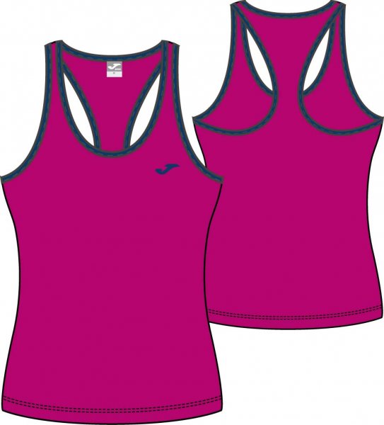 T-SHIRT GYM PURPLE-NAVY SLEEVELESS WOMAN