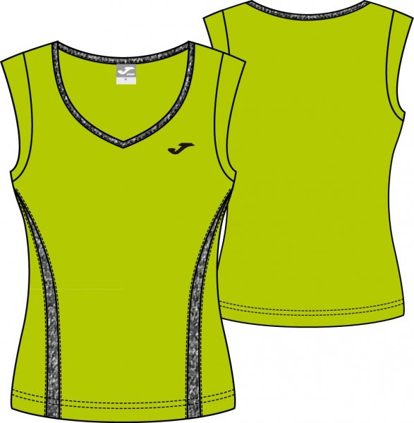 T-SHIRT GYM GREEN-GREY SLEEVELESS WOMAN