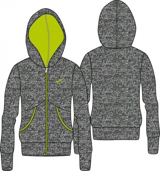 SWEATSHIRT GREY-GREEN WOMAN