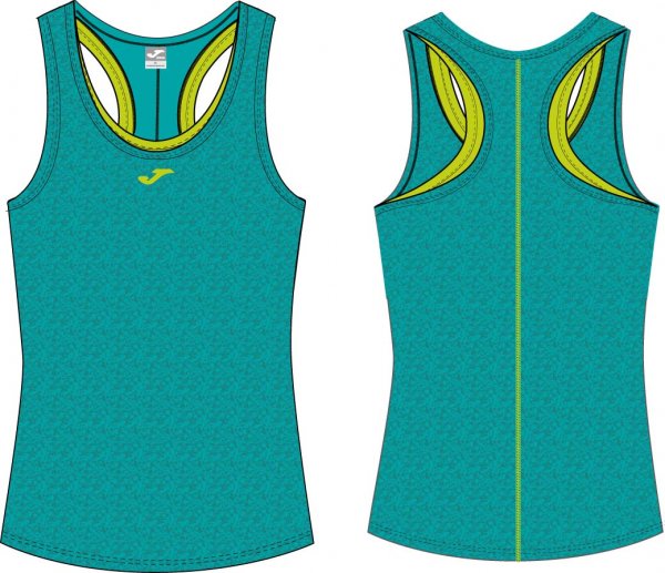 T-SHIRT GYM GREEN-LIME SLEEVELESS WOMAN