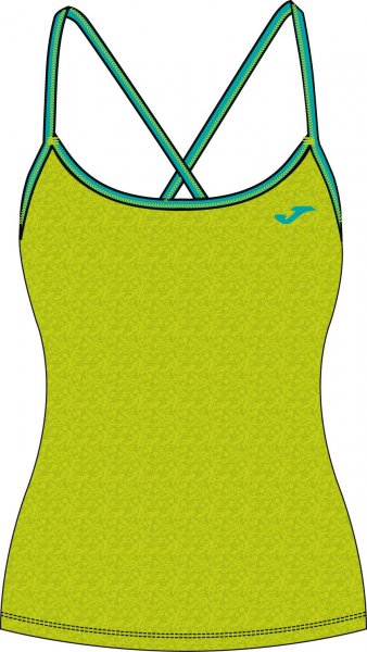 T-SHIRT GYM LIME-GREEN SLEEVELESS WOMAN