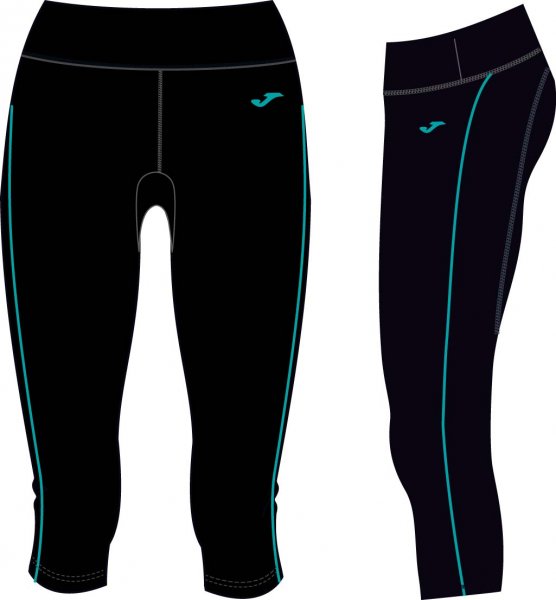 PIRATE PANT GYM BLACK-GREEN WOMAN