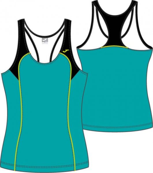 T-SHIRT GYM GREEN SLEEVELESS WOMAN