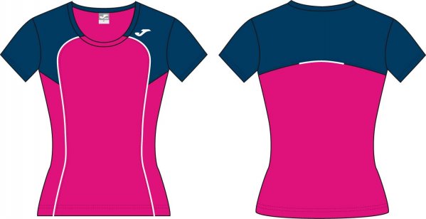 T-SHIRT GYM PINK-NAVY S/S WOMAN