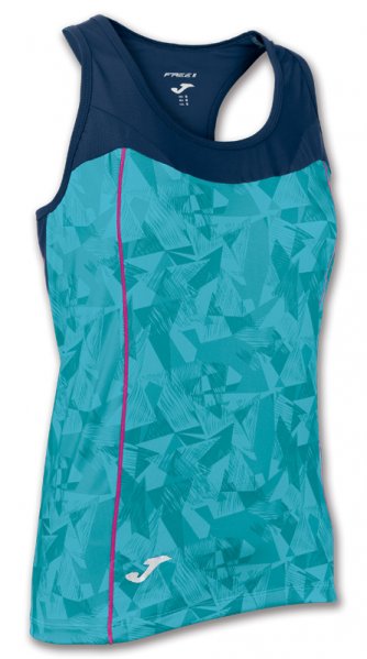 T-SHIRT VENUS TURQUOISE-NAVY SLEEVELESS