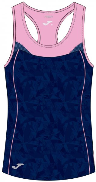 T-SHIRT RUNNING NAVY-PINK SLEEVELESS
