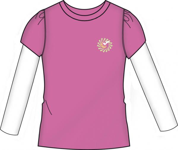 FUNNY PINK/WHITE L/S SHIRT