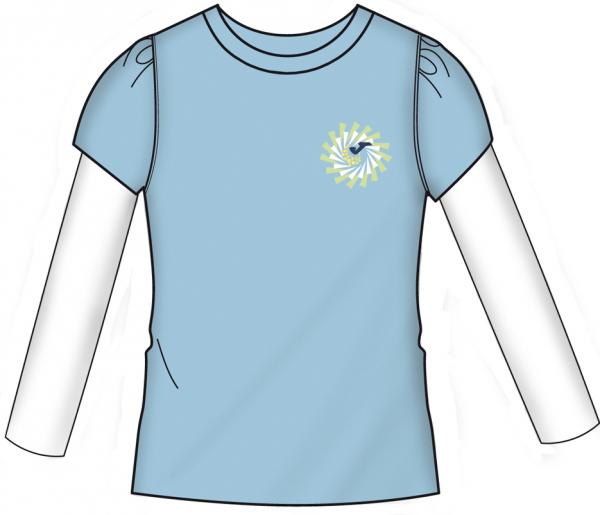 FUNNY BLUE/WHITE L/S SHIRT
