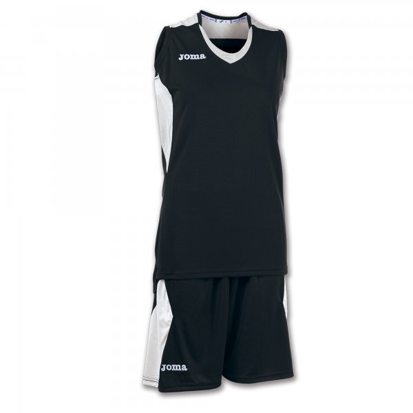 SET BASKET SPACE BLACK-WHITE SLEEVELESS W.