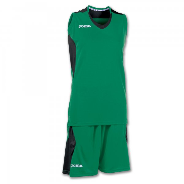 SET BASKET SPACE GREEN-BLACK SLEEVELESS W.