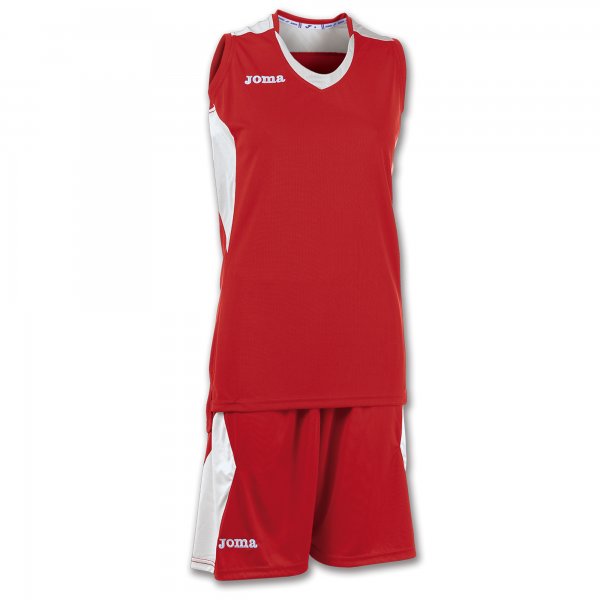 SET BASKET SPACE RED-WHITE SLEEVELESS W.