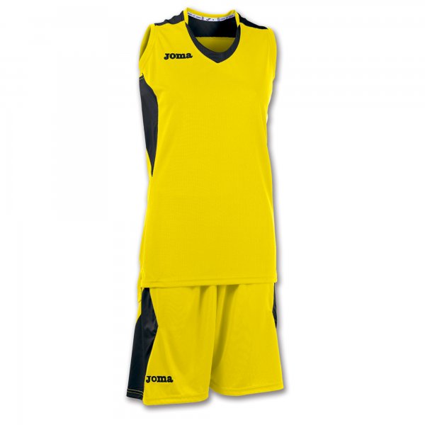 SET BASKET SPACE YELLOW-BLACK SLEEVELESS W.