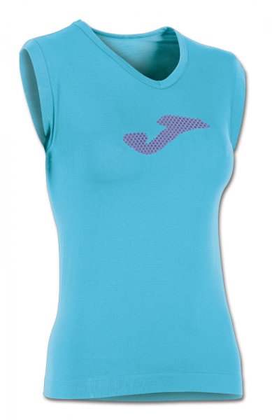 T-SHIRT TURQUOISE SLEEVELESS (JAQUARD)