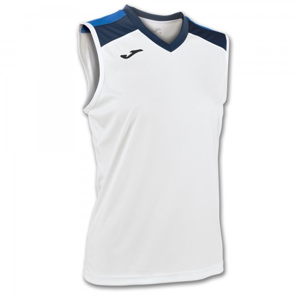 ALOE VOLLEY SHIRT WHITE-ROYAL SLEEVELESS W.