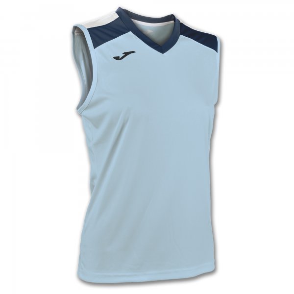 ALOE VOLLEY SHIRT SKY BLUE-NAVY SLEEVELESS W.