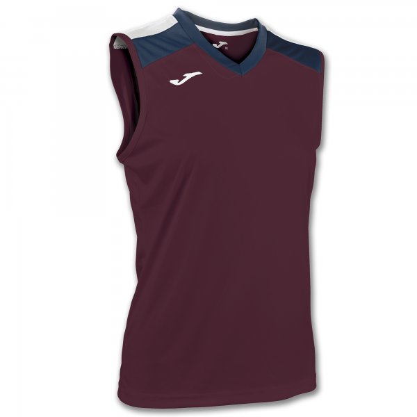 ALOE VOLLEY SHIRT BURGUNDY-NAVY SLEEVELESS W.