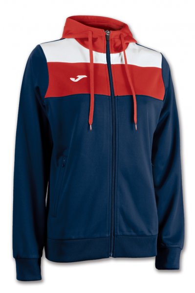 JACKET WM CREW HOODED NAVY-RED