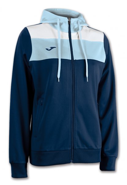 JACKET WM CREW HOODED NAVY-SKY BLUE