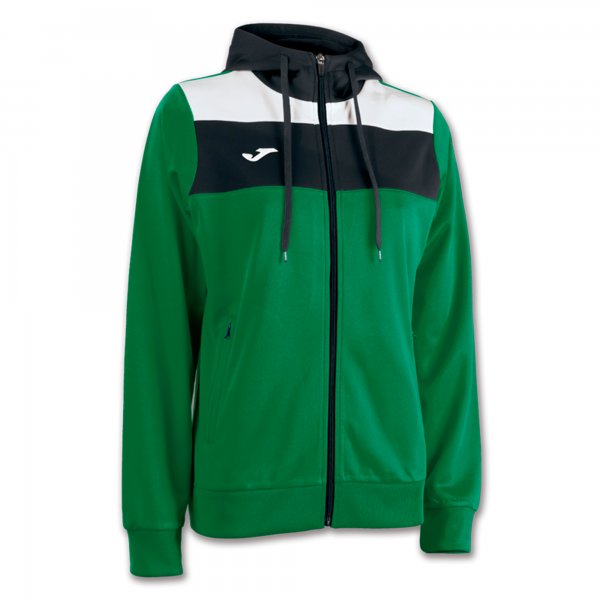 JACKET WM CREW HOODED GREEN-BLACK