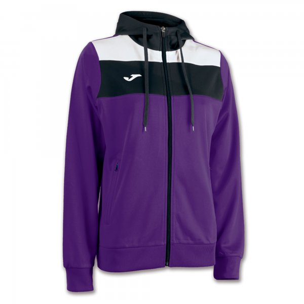 JACKET WM CREW HOODED PURPLE-BLACK