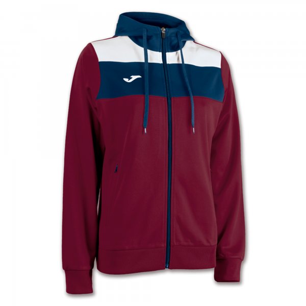 JACKET WM CREW HOODED BURGUNDY-NAVY