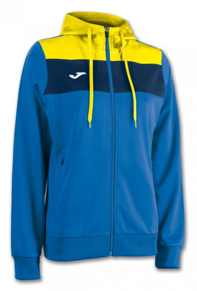 JACKET WM CREW HOODED ROYAL-YELLOW