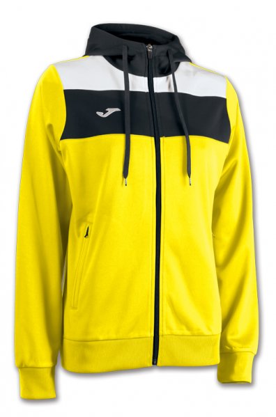 JACKET WM CREW HOODED YELLOW-BLACK