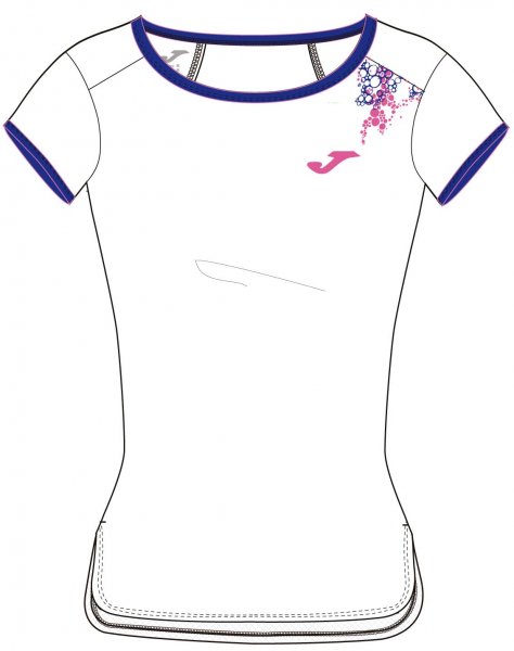 T-SHIRT WHITE-PURPLE S/S