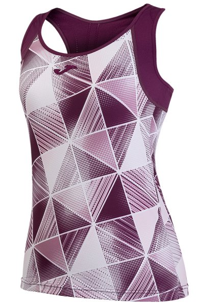 T-SHIRT PATTERNED BURGUNDY SLEEVELESS