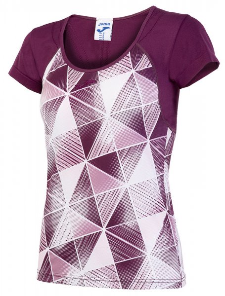 T-SHIRT PATTERNED BURGUNDY S/S