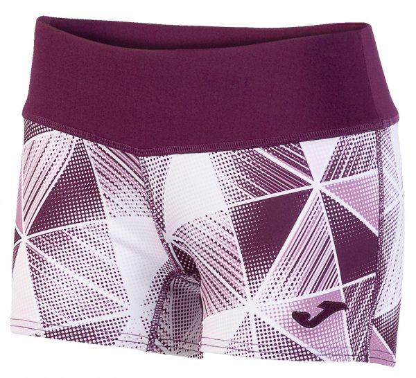 SHORT PATTERNED BURGUNDY