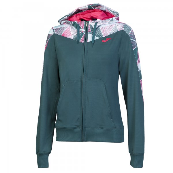 JACKET PATTERNED HOODED GREEN