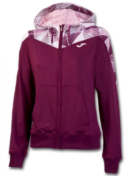 JACKET PATTERNED HOODED BURGUNDY