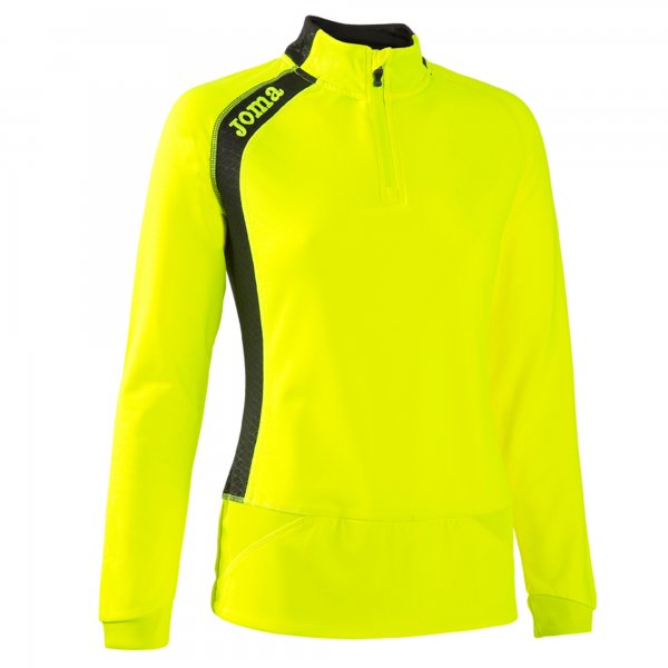 SWEATSHIRT 1/2  ZIPPER FLUOR YELLOW