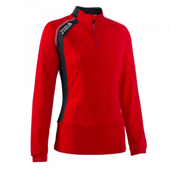 SWEATSHIRT 1/2  ZIPPER ELITE V RED