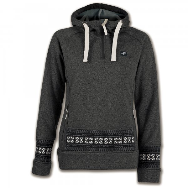 SWEATSHIRT HOODED TREKKING BLACK