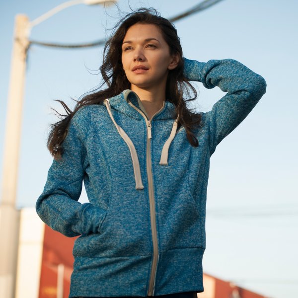 JACKET HOODED POLAR TREKKING ROYAL