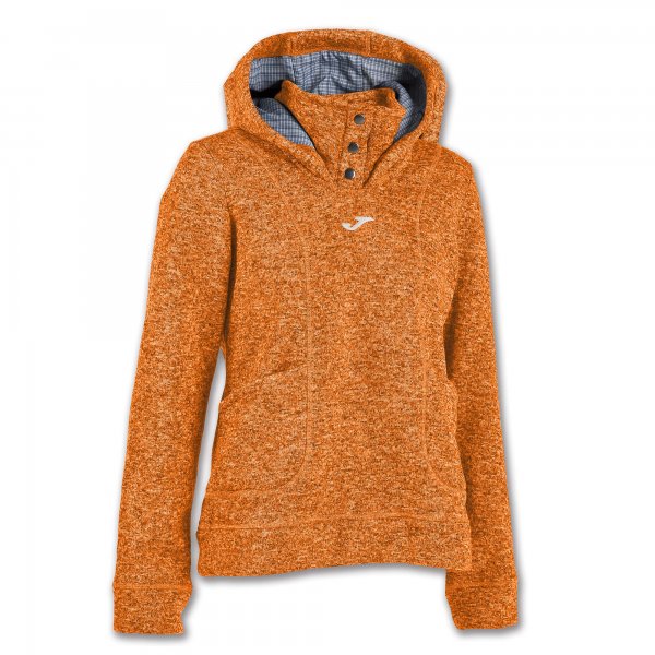 SWEATSHIRT HOODED POLAR TREKKING ORANGE