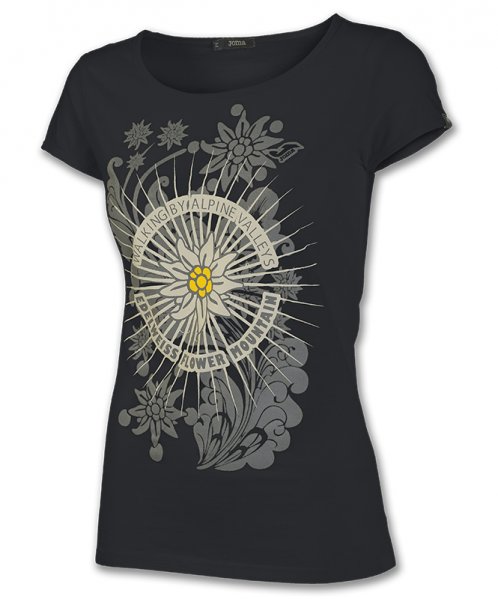 T-SHIRT GRAPHIC TREKKING BLACK S/S