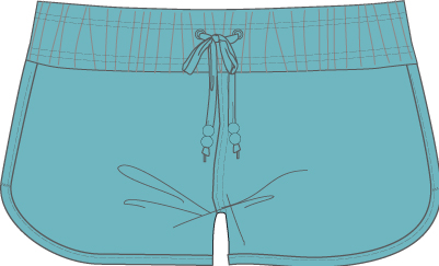 WOMEN BEACH SHORTS SKYBLUE