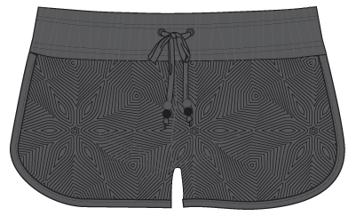 WOMEN BEACH SHORTS ANTHRACITE-BLACK