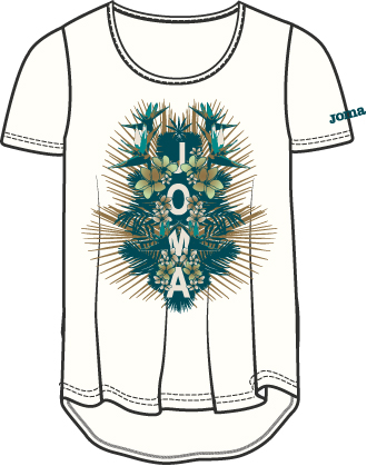 T-SHIRT WHITE S/S -FLOWERS JOMA-