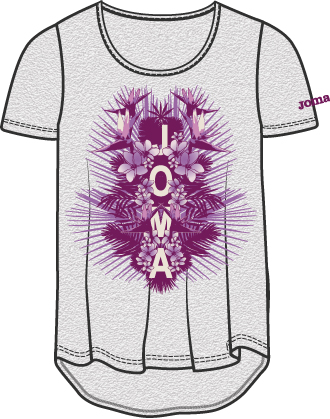 T-SHIRT MELANGE S/S -FLOWERS JOMA-