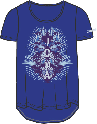 T-SHIRT ROYAL S/S -FLOWERS JOMA-