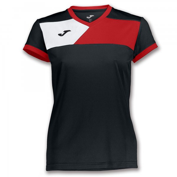 TSHIRT CREW II S/S BLACK-RED WOMAN