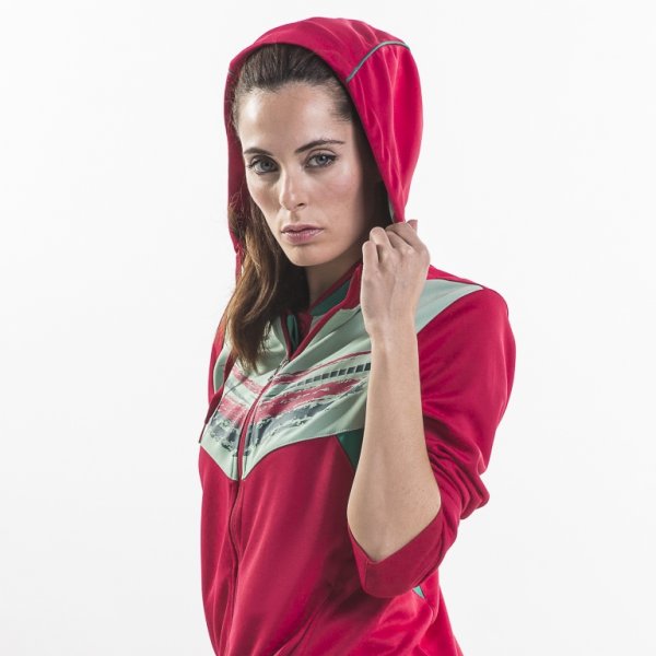 TRACKSUIT TERRA II RED-GREEN-BLACK WOMAN