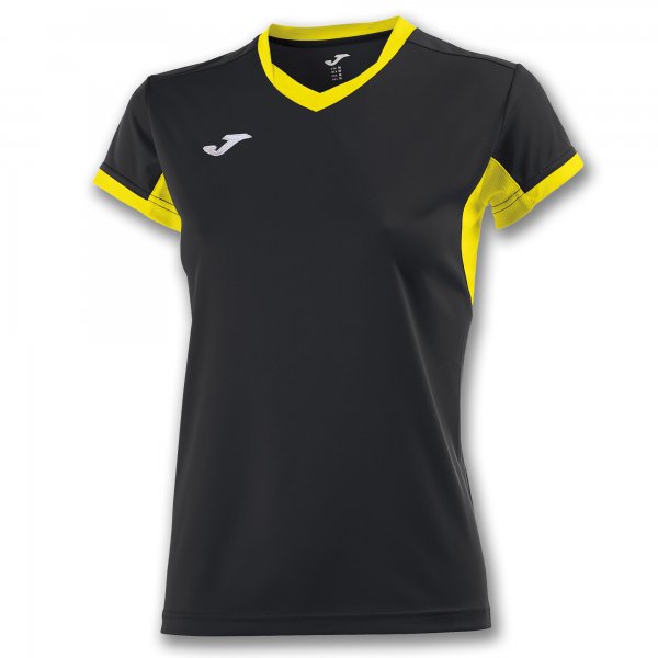T-SHIRT CHAMPIONSHIP IV BLACK-YELLOW S/S WOMAN